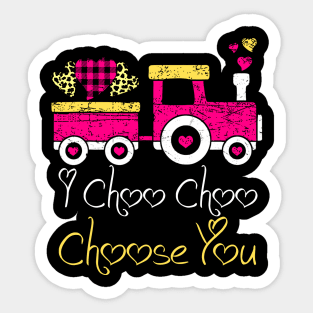 Kids I Choo Choo Choose You Valentines Day Train Toddler Boy Sticker